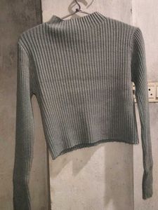 Ribbed Mock Neck Long Sleeve Top