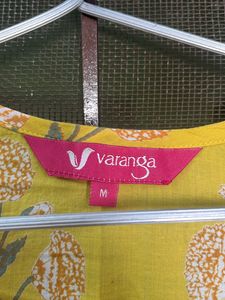 Vibrant Yellow Floral Print Kurta