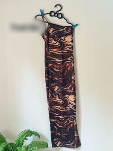Abstract Print Maxi Dress