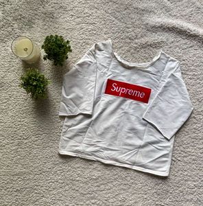 White Supreme Logo T-Shirt