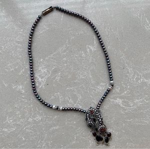 Hyderabadi pearls &amp; Semi-precious Stones Neckpiece