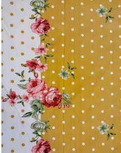 Yellow Floral Polka Dot Bedsheet Set