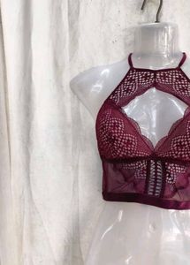 Lace Halter Bra Top