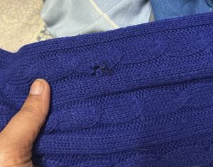 JEME Blue Cable Knit Sweater