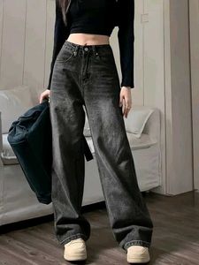 Chic Wide-Leg Dark Wash Jeans