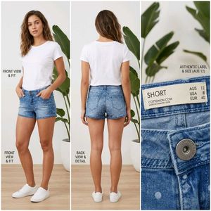 Cotton On Polka Dot Denim Shorts