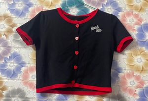 Cute Black Crop Top