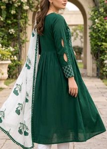 Royal Bottle Green Designer Anarkali Set 🫠😻