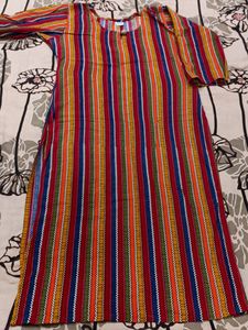 Multicolored Straight Kurti