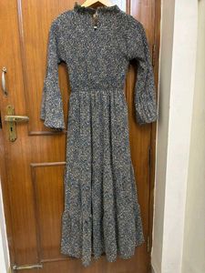 Boho Floral Maxi Dress with Bell Sleeves