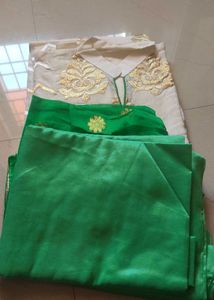 Elegant Kurta Set with Green Dupatta material