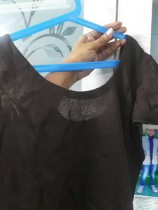 New Elegant customised Brown Kurta with Embroidery