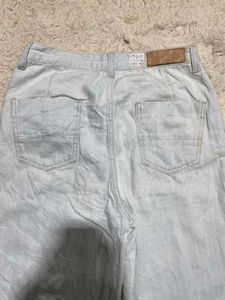 Light Wash Wide Leg Denim Jeans