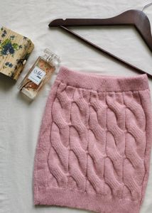 Twist Detail Cable Knit Pencil Skirt🇸‌🇦‌🇱‌🇪