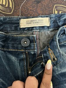Distressed Blue Denim Shorts