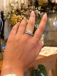 Sparkling Cubic Zirconia Ring Set