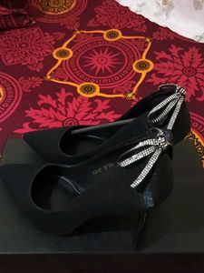 Sparkly Black Stiletto Heels