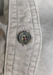 Abercrombie &amp; Fitch Grey Button-Up Shirt