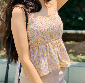 Floral Smocked Tank Top