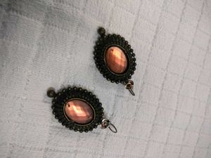 Vintage Oval Gemstone Earrings