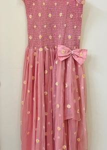Cute Daisy Print Tulle Dress