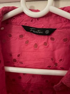 Chic Eyelet Button-Up Blouse