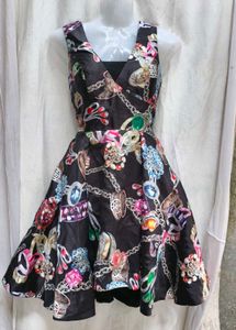 I. Vibrant Jewel Print Fit &amp; Flare Dress