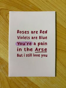 NEW Writeable Cute Pink Love Greeting Card