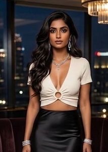 White Crop Top with Ring Detail