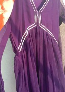 Beautiful Purple &amp; Pink Ethnic Gown