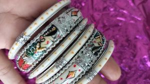 Boho Chic Hand-Painted Bangles