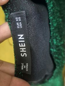 Sparkly Green One-Shoulder Dress