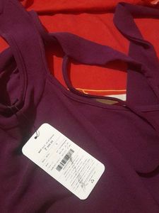 Stylish Maroon Cropped Tank Top with back less