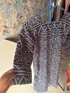 Stylish Blue Printed Kurta