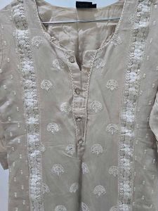 Elegant Embroidered tissue Kurta