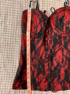 GOTHIC Red Lace Corset Top