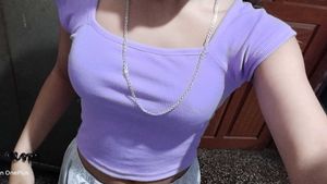 Cute Lilac Ribbed Crop Top