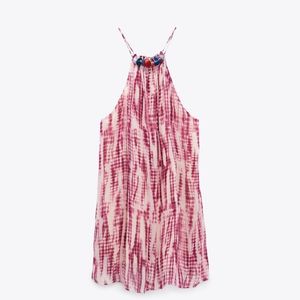 Zara Limited Edition Beaded Tie&amp;dye Mini Dress