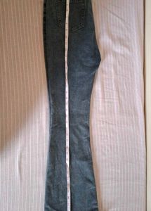 Stylish Blue Denim Flare Jeans