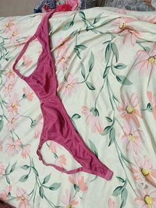 Pink Full Coverage Bra
