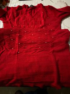 Wooden Red Kurti