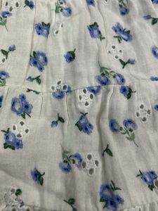 Flowy Blue Floral Skirt