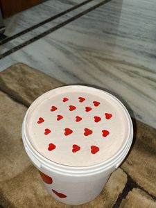 Hand-painted Heart Bucket