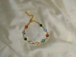 Gold Tone Gemstone Bracelet