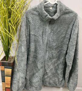 Cozy Gray Fleece Jacket