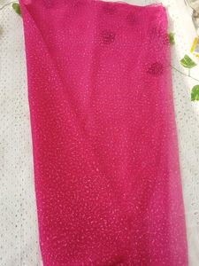 Sparkling Pink Net Saree