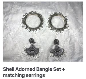 Shell Bangle &amp; Earring Set