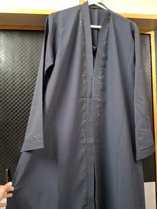 Elegant Grey Abaya with Embellishments