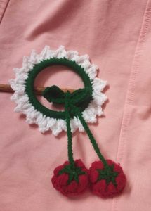 Handmade Cherry Scrunchie combo 2