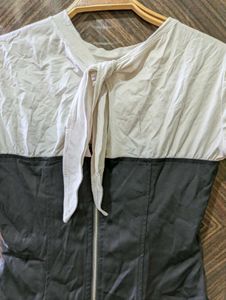 Chic Two-Tone Corset Top